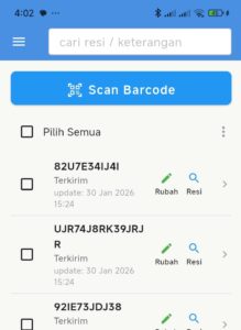aplikasi scanpaket untuk lacak paket jnt