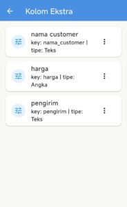 Kolom extra untuk mengatur paket, agar lebih mudah untuk cek resi barcode jnt 